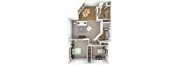 floor plan of River's Edge apartments