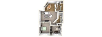 two bedroom apartment floor plan