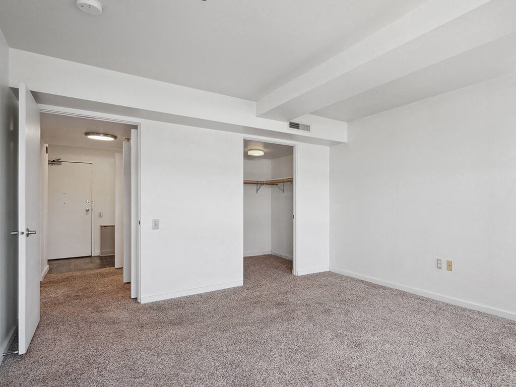 bedroom with walk in closet