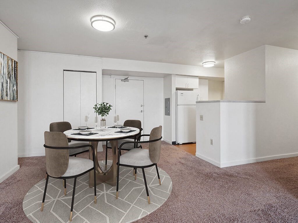 open floor plan with dining room and kitchen