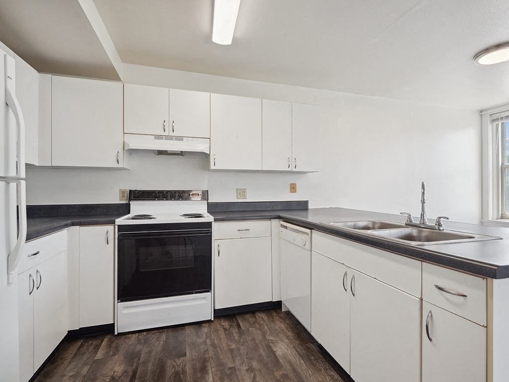 apartment kitchen with appliances