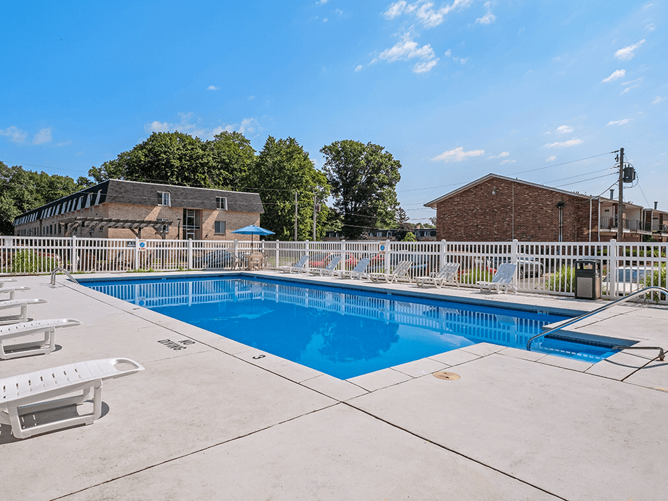 take a dip in the resort style pool