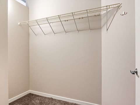 loft apartment with walk in closet