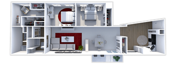 2 bedroom 2 bathroom penthouse