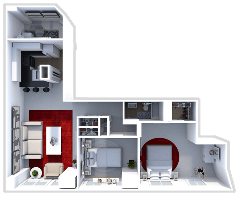 2 bedroom apartment floor plan