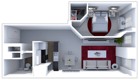 1 bedroom apartment floor plan