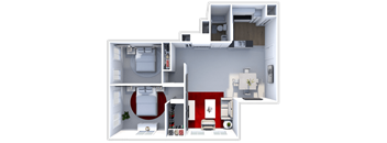 2 bedroom floor plan