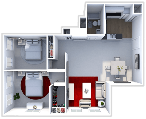2 bedroom floor plan