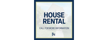 A poster advertising a house rental with a call for more information.