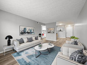 Large family room in apartment in Columbus, oh with updated features