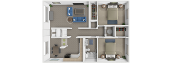 2 bedroom, 1 bathroom apartment at Lexington Park in Columbus, OH