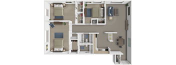 3 bedroom, 2 bathroom apartment at Lexington Park in Columbus, OH