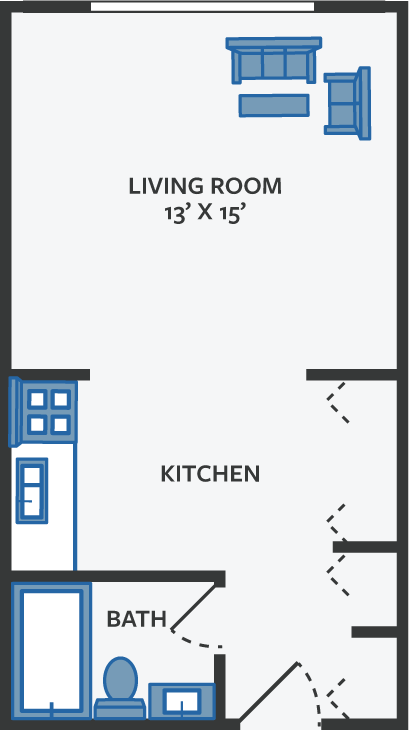 studio apartment floor plan