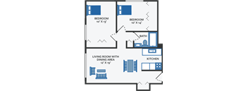 2 bedroom apartment floor plan