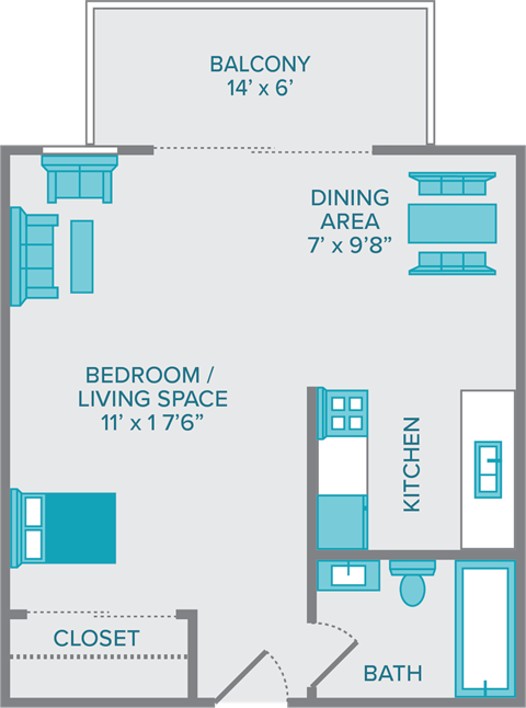 the atwood studio floor plan
