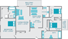 the tahoe two bedroom two bath floorplan