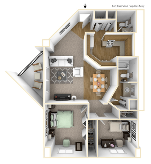 madison wi 2 bed apts floor plan