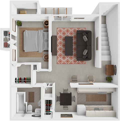 1 bed 1 bath floor plan at macarthurs lake
