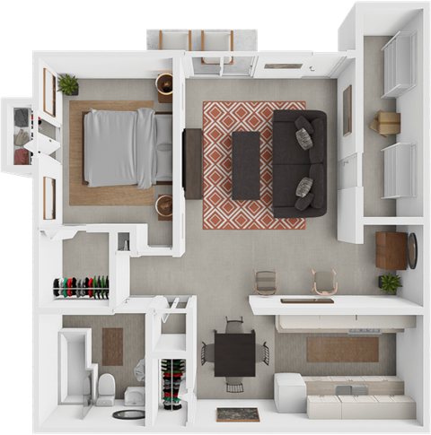1 bed 1 bath floor plan at macarthurs lake