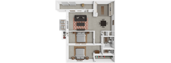 2 bed 1 and half bath floor plan at macarthurs lake