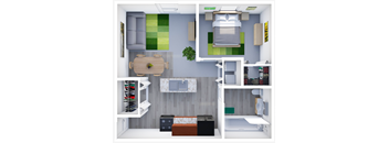 1 Bedroom Apartment Floorplan