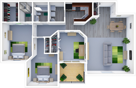 3 Bedroom Apartment Floor Plan