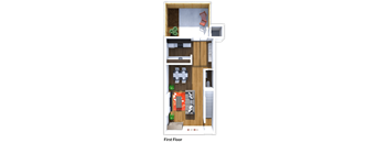 2 bedroom 1.5 bath Cardinal Floor Plan at MeadowLark Apartments  First Floor