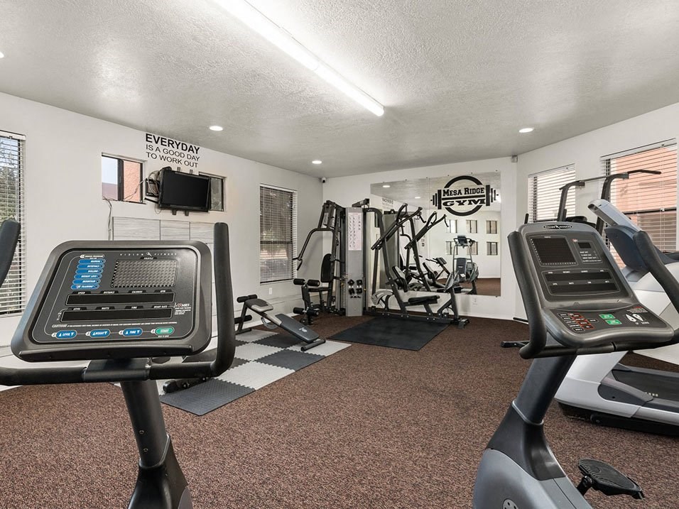 our apartments have a gym with plenty of equipment