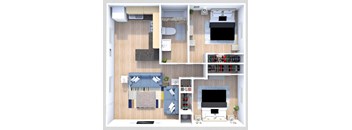 two bedroom one bathroom floor plan at mountaineer village