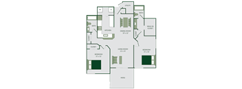 2 bed 2 bath floor plan