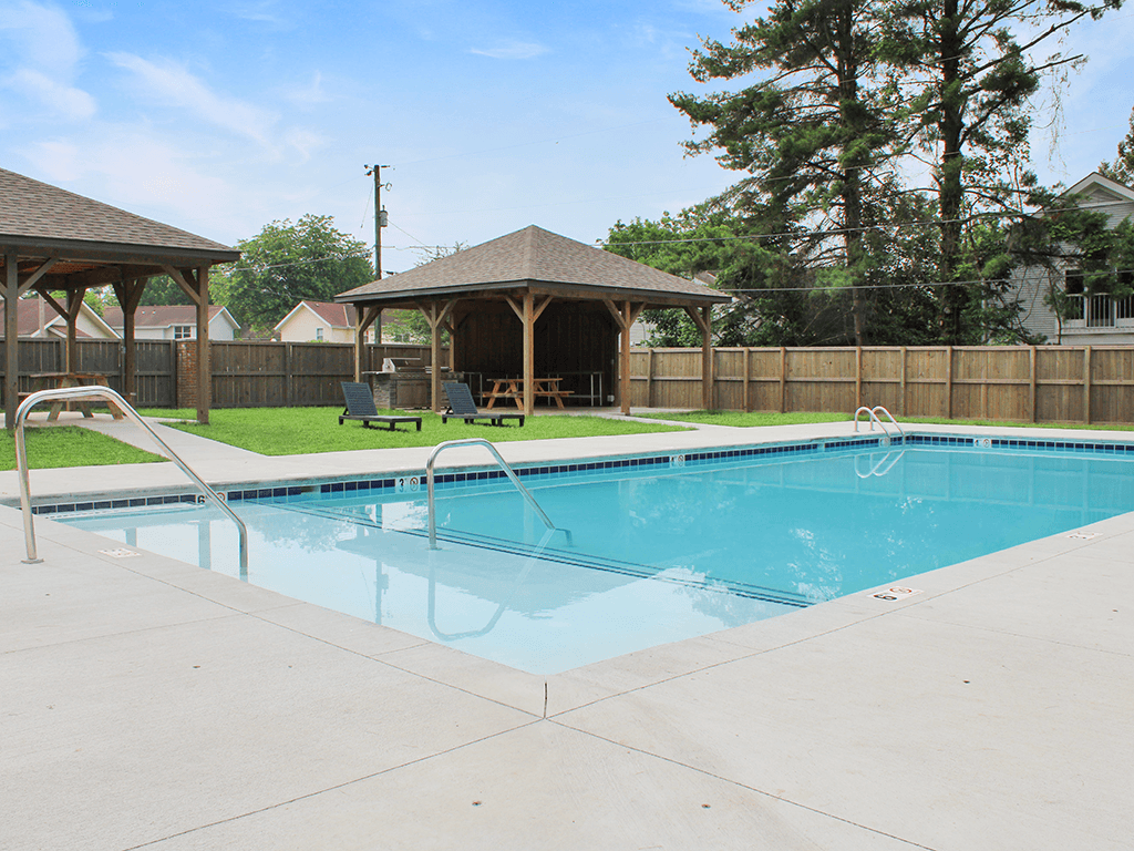 apartment community with swimming pool