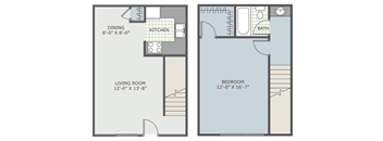 one bedroom townhome for rent