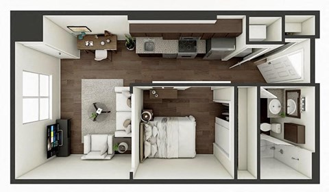 1 bedroom apartment floor plan