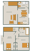 2 bedroom floorplan