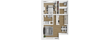 1 bed 1 bath floor plan at northridge crossing apartments
