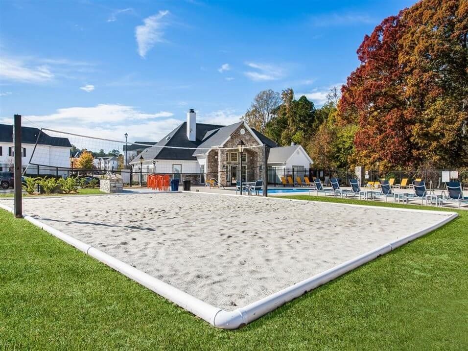 sand volleyball court at Junction at Ramsey & carver apts