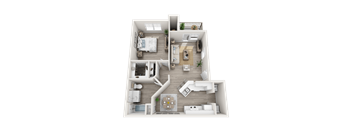 floor plan of one bedroom apartment