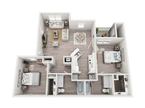 2 bedroom apartment floor plan