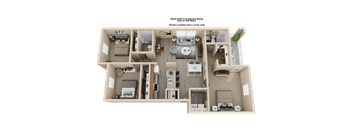 three bedroom apartment floor plan