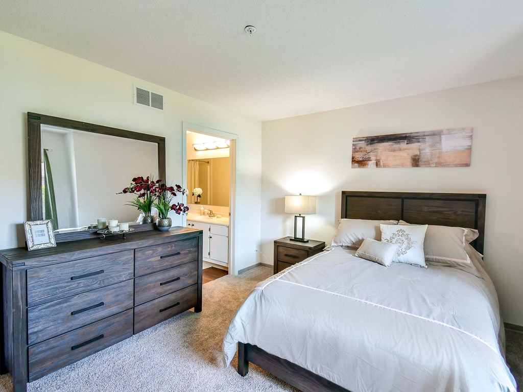 Apartment Bedroom with Connected Bathroom