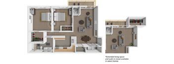 A diagram shows the layout of a house with labeled rooms.