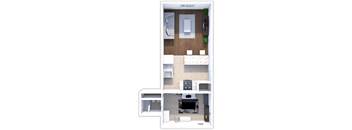 1 bed 1 bath floor plan 750 sq ft at northwoods