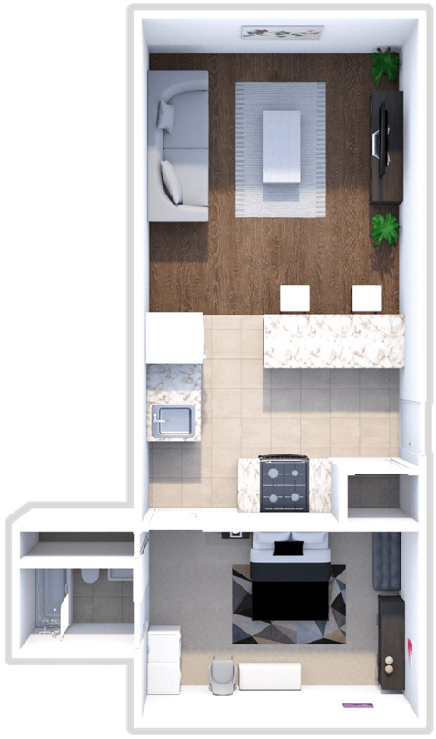 1 bed 1 bath floor plan 750 sq ft at northwoods