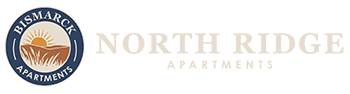 The image is a logo for North Ridge Apartments.