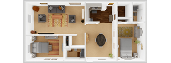 a floor plan of a 1 bedroom apartment at the crossings at white marsh