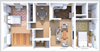 two bedroom two bathroom floor plan at northwind apartments