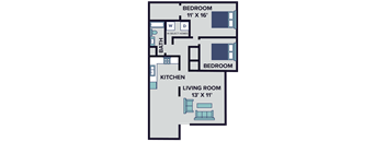 2 bed 1 bath floor plan at huntley ridge new albany