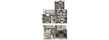 A set of three house plans with different layouts.