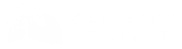 The image features a stylized representation of a tree and the text "Oakwood Village".