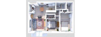 1 bedroom apt floor plan